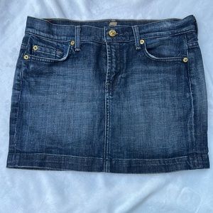 7 for all mankind denim skirt size 27